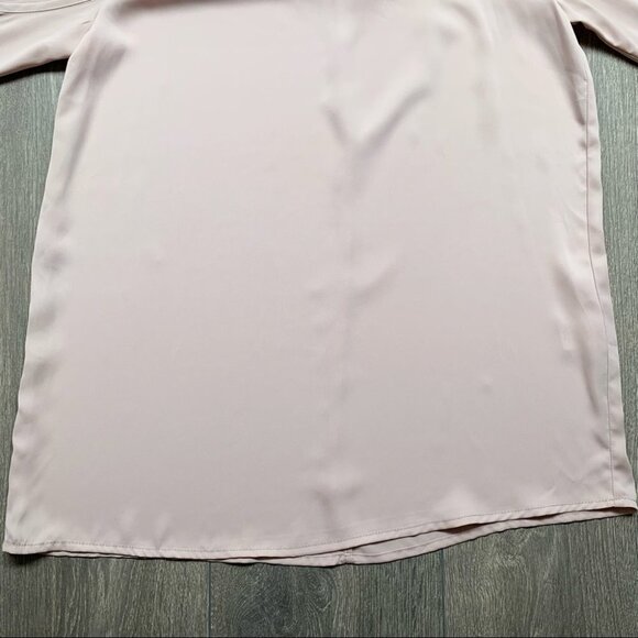 L'Academie Revolve Cold Shoulder Blouse Tie Long Sleeve Pink Size Medium - Picture 9 of 16